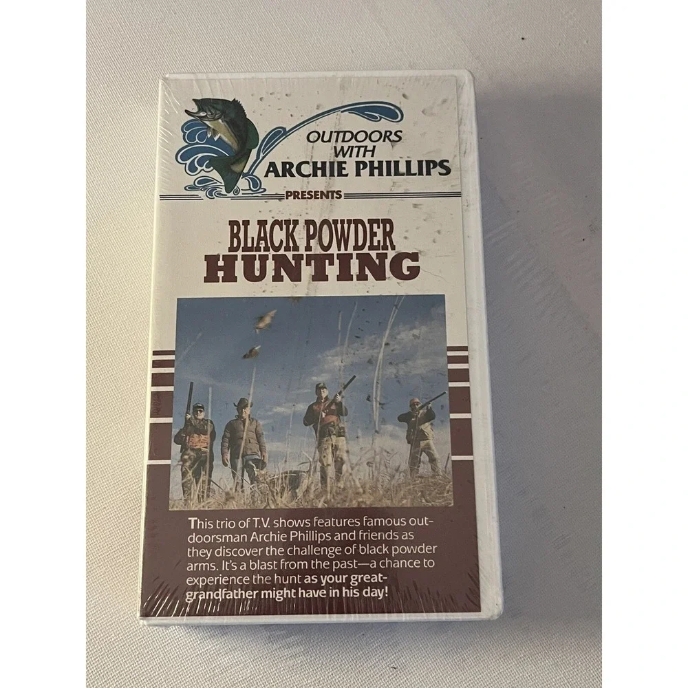 Outdoors With Archie Phillips Black Powder Hunting VHS Vtg 1989 New Sealed